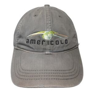 KC CAPS Baseball Cap Gray One Size Americold Logistics Globe Logo Cotton Hat
